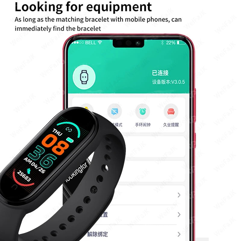M6 Smart Watch Men/Women Fitness [Heart Rate Blood Pressure]
